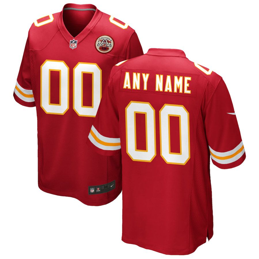 Men Kansas City Chiefs Nike Red Custom Game NFL Jersey->kansas city chiefs->NFL Jersey